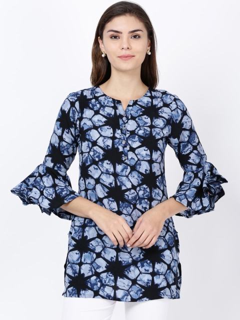 

Soch Women Blue Printed Tunic