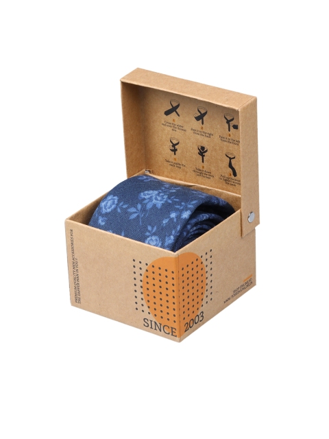 

Tossido Blue Printed Skinny Tie