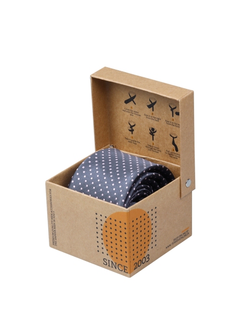 

Tossido Grey Woven Design Skinny Tie