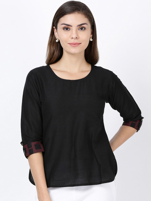 

Soch Black Solid Tunic