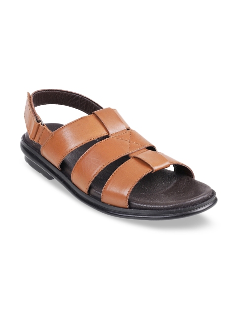 

Metro Men Tan Brown Leather Sandals