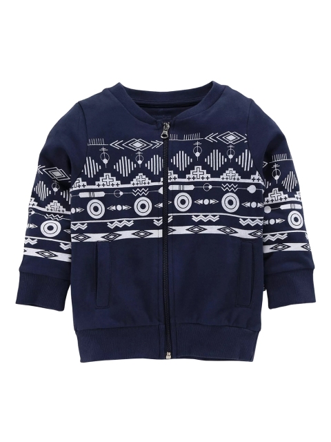 

KiddoPanti Boys Navy Blue & White Solid Sweatshirt