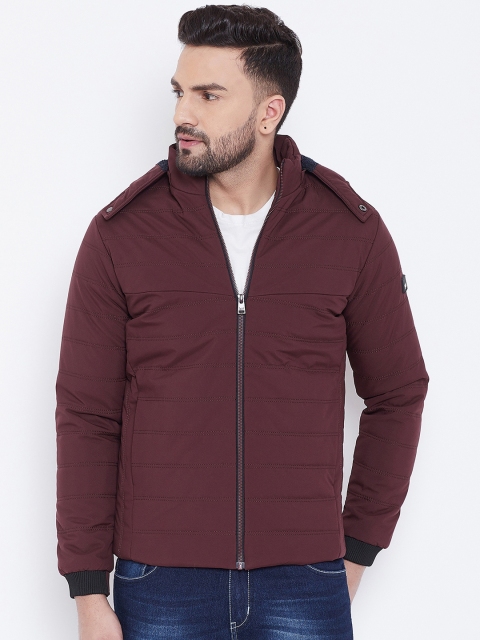 

Spirit Men Burgundy Solid Padded Jacket