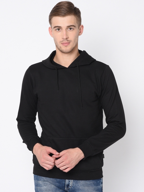 

Rigo Men Black Printed Hooded Pullover Sweatshirt