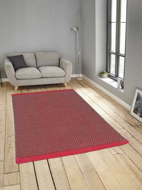 

NEUDIS Red & Grey Hand Woven 60 cm x 90 cm Floor Mat
