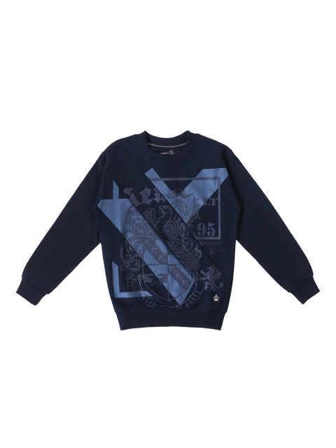 

Lil Tomatoes Boys Navy Blue Printed Sweatshirt