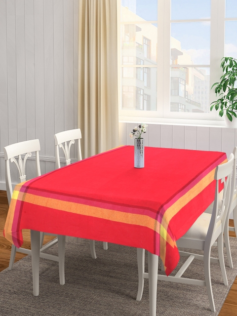 

NEUDIS Red & Yellow 6 Seater Handcrafted Table Cover