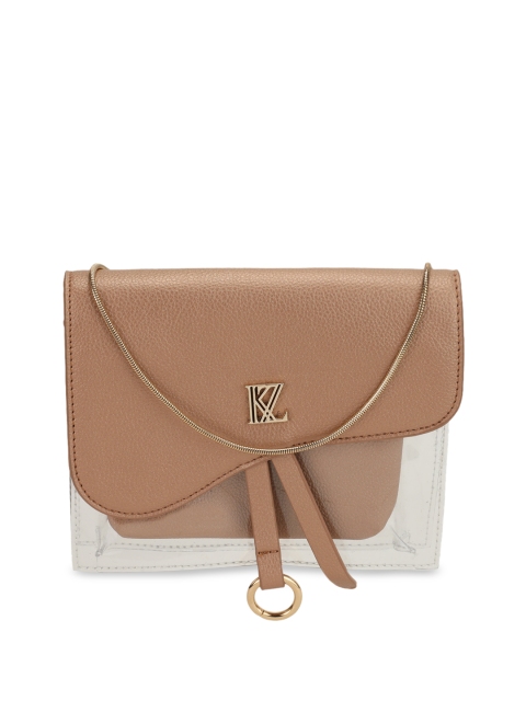 

Kazo Tan & Off-White Colourblocked Sling Bag