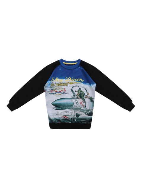 

Lil Tomatoes Boys Black & Blue Printed Sweatshirt