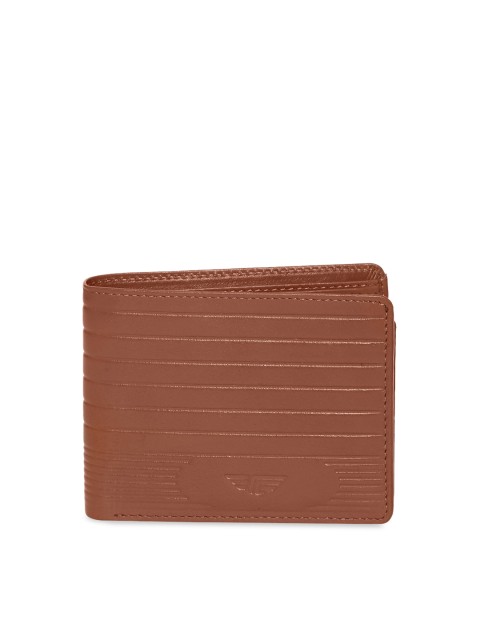 

Red Tape Men Tan Solid Two Fold Leather Wallet