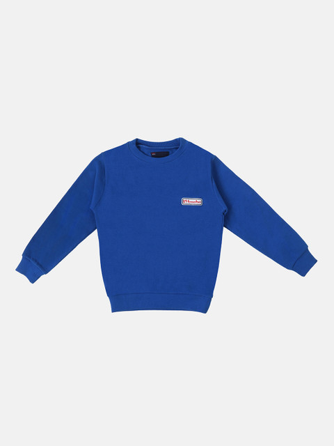 

Lil Tomatoes Boys Blue Solid Sweatshirt