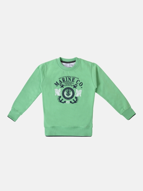 

Lil Tomatoes Boys Sea Green Printed Sweatshirt