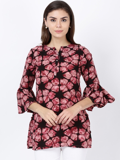 

Soch Pink & Brown Solid Tunic