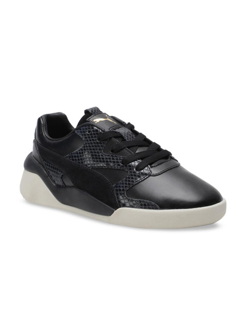 

Puma Women Black Aeon Play Leather Sneakers