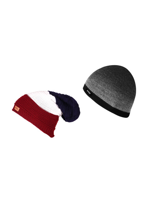 

Knotyy Men Pack of 2 Beanie, Multi