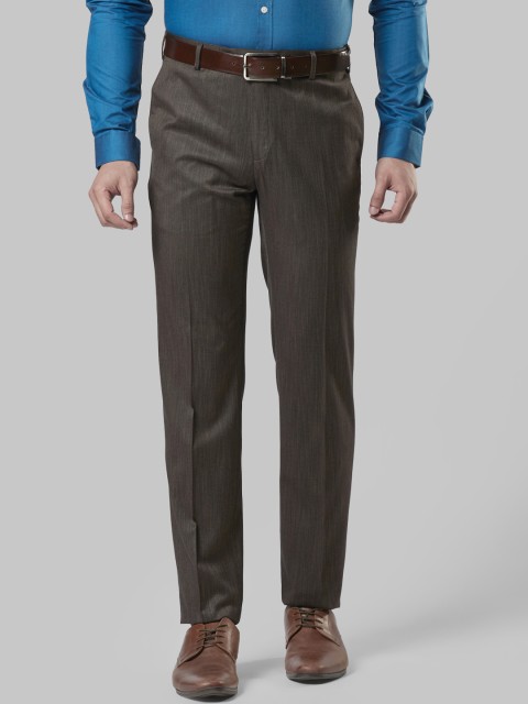 

Next Look Men Brown Regular Fit Solid Formal Trousers