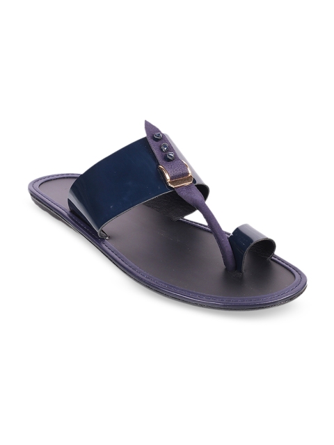 

Metro Men Blue Leather Sandals