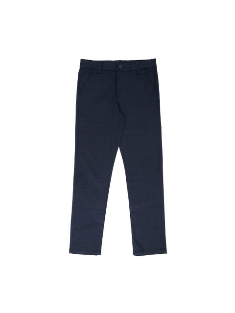 

Pantaloons Junior Boys Navy Blue Regular Fit Solid Regular Trousers