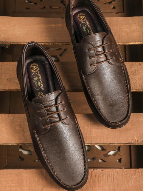

Alberto Torresi Men Brown Boat Shoes
