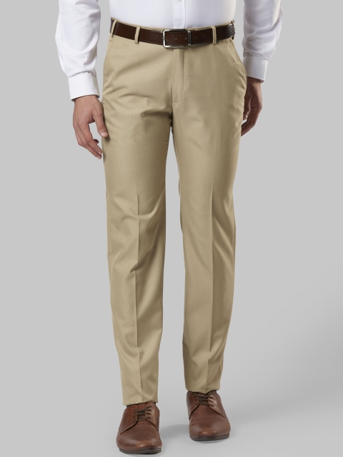 

Next Look Men Khaki Slim Fit Solid Formal Trousers