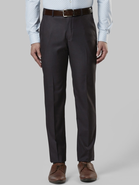 

Next Look Men Brown Solid Slim Fit Formal Trousers