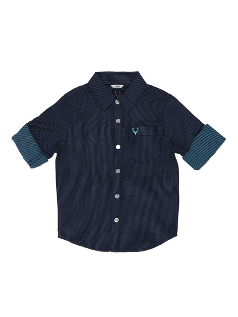 

Allen Solly Junior Boys Navy Blue Regular Fit Printed Casual Shirt