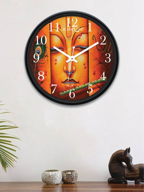 

RANDOM Orange & Brown Round Printed 30 cm Analogue Wall Clock
