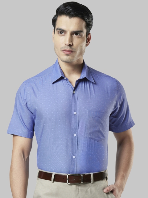 

Next Look Men Blue Regular Fit Self Design Formal Shirt