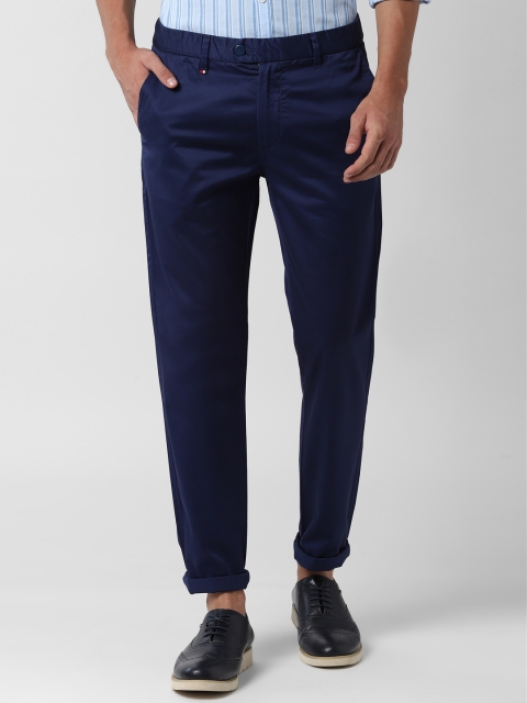 

Peter England Casuals Men Navy Blue Slim Fit Solid Regular Trousers