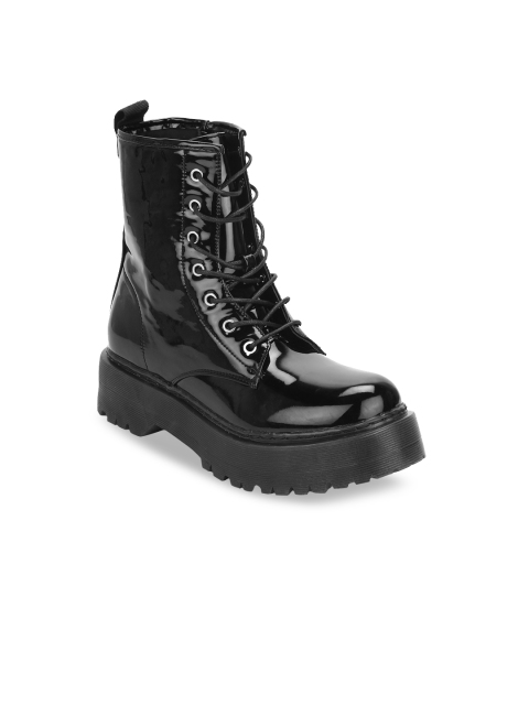 

Truffle Collection Women Black Solid Heeled Boots