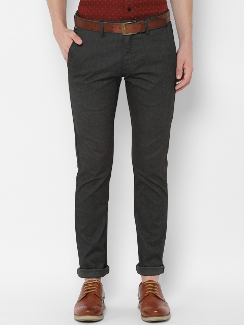 

Allen Solly Men Grey Slim Fit Solid Chinos