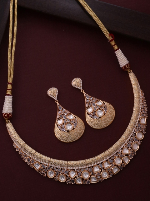 

Tistabene Women Gold-Plated Kundan Studded Jewellery Set
