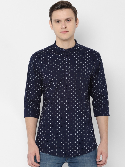

Allen Solly Sport Men Navy Blue Regular Fit Printed Casual Shirt