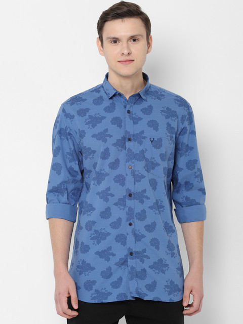 

Allen Solly Men Blue Slim Fit Printed Casual Shirt