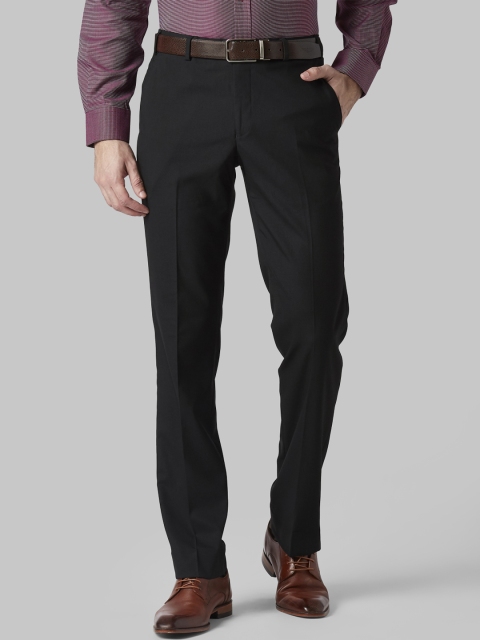 

Park Avenue Men Black Slim Fit Solid Formal Trousers