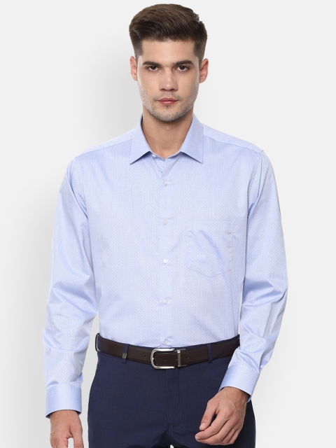 

Van Heusen Men Blue Regular Fit Self Design Formal Shirt