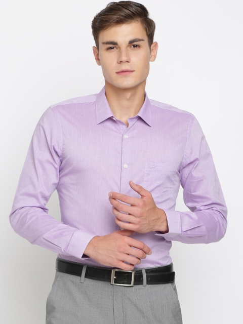 

Crocodile Men Purple Slim Fit Self Design Formal Shirt