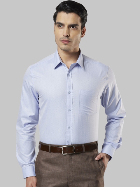 

Next Look Men Blue Regular Fit Self Design Formal Shirt