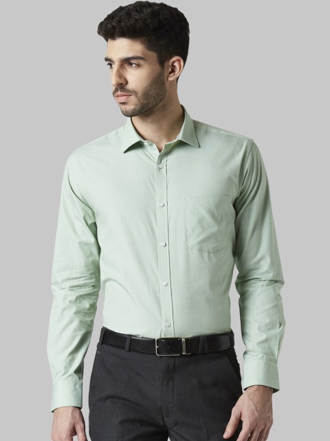 

Park Avenue Men Sea Green Solid Slim Fit Formal Shirt