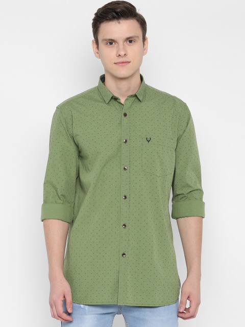 

Allen Solly Men Green Slim Fit Printed Casual Shirt
