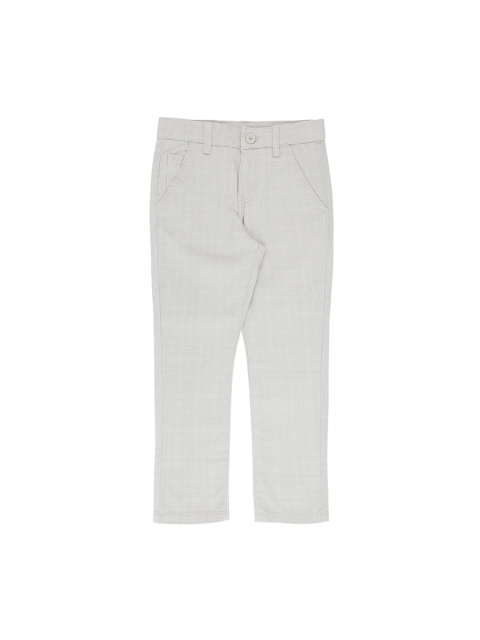 

Pantaloons Junior Boys Grey Regular Fit Solid Regular Trousers