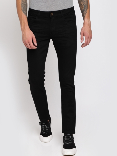 

Crocodile Men Black Slim Fit Mid-Rise Clean Look Stretchable Jeans