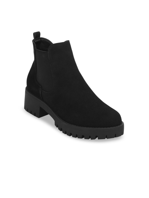 

Truffle Collection Women Black Solid Heeled Boots