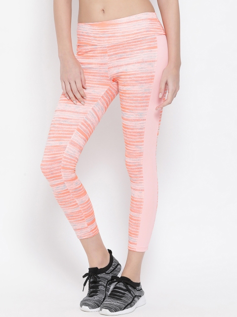 

Clovia Women Orange Printed Activewear Tights