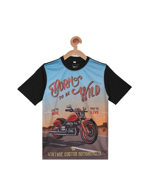 

Circle Square Unisex Black Printed Round Neck T-shirt
