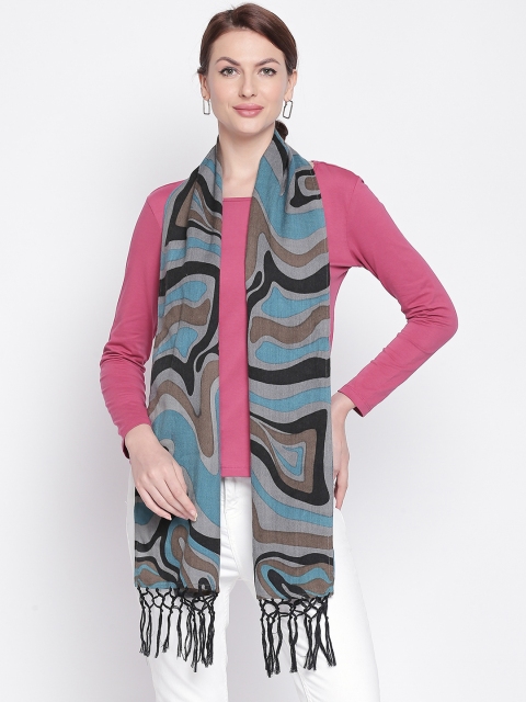 

Style Quotient Women Blue & Brown Printed Scarf
