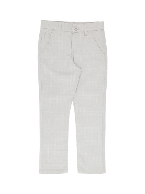 

Pantaloons Junior Boys Grey Regular Fit Solid Regular Trousers