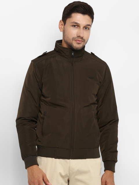 

Red Tape Men Coffee Brown Solid Bomber Jacket