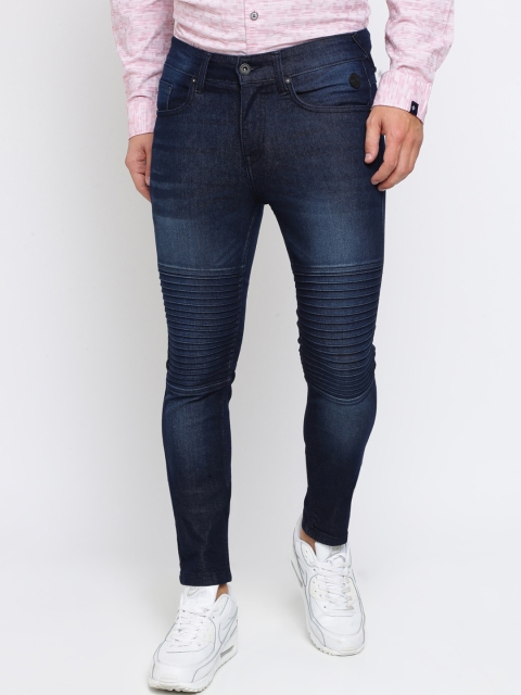 

Breakbounce Men Blue Skinny Fit Mid-Rise Clean Look Stretchable Jeans
