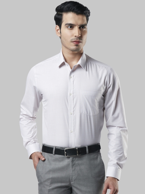 

Next Look Men White Regular Fit Checked Formal Shirt